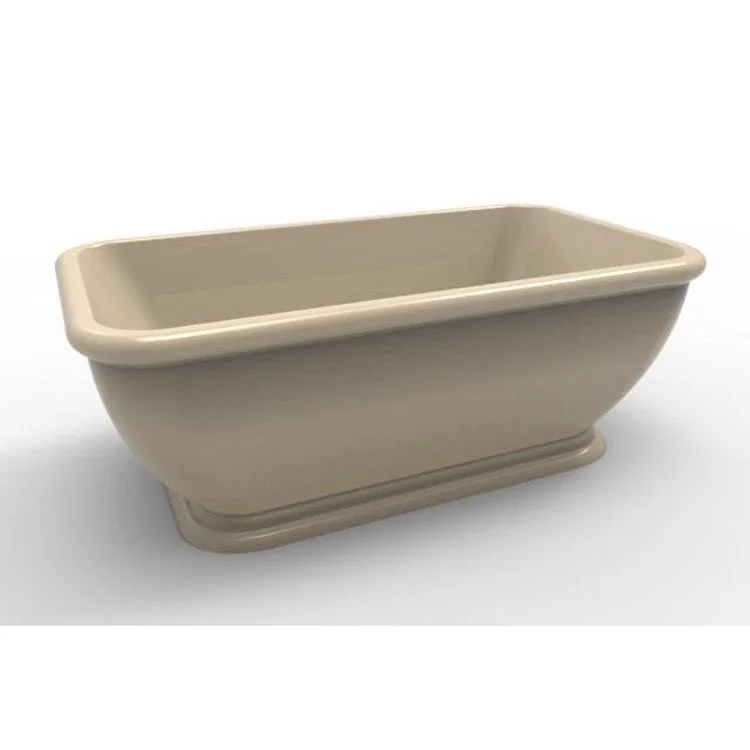 Soaking Tub Designer Collection Rockwell 66 x 36 Inch Freestanding Tub Only Center Bone Acrylic