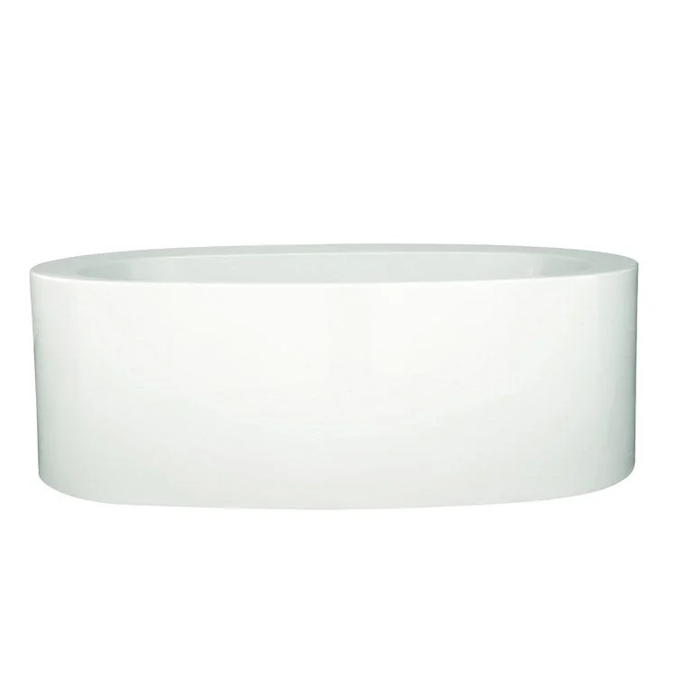 Soaking Tub Designer Collection Rodin 72 x 38 Inch Freestanding Tub Only Center White Acrylic