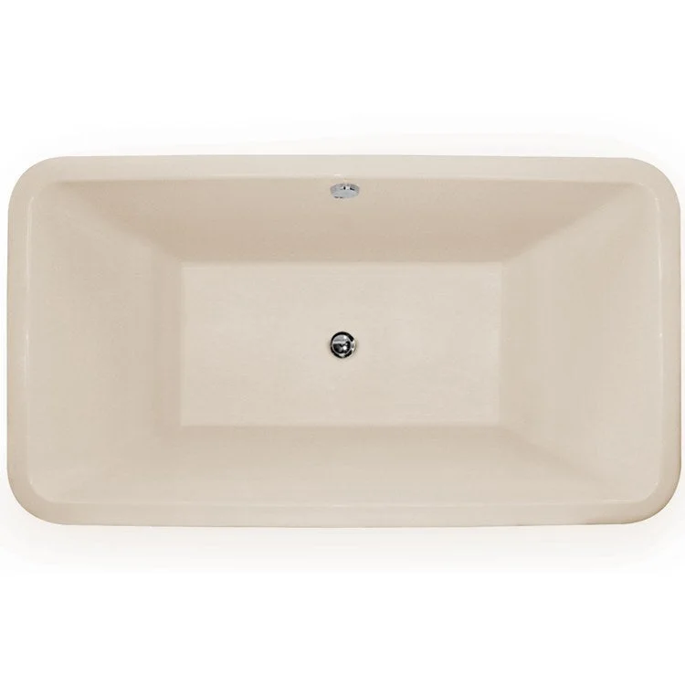 Soaking Tub Designer Collection Natasha 66 x 36 Inch Drop-In Tub Only Center Bone Acrylic