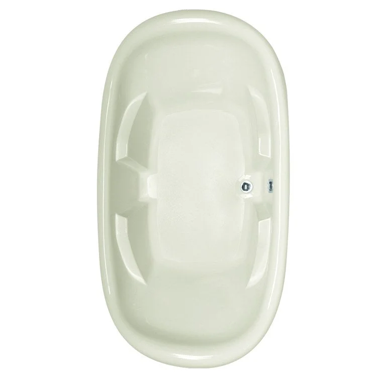 Soaking Tub Designer Collection Natalie 78 x 44 Inch Drop-In Tub Only Side Center Biscuit Acrylic