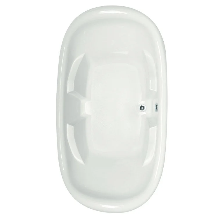 Soaking Tub Designer Collection Natalie 78 x 44 Inch Drop-In Tub Only Side Center White Acrylic