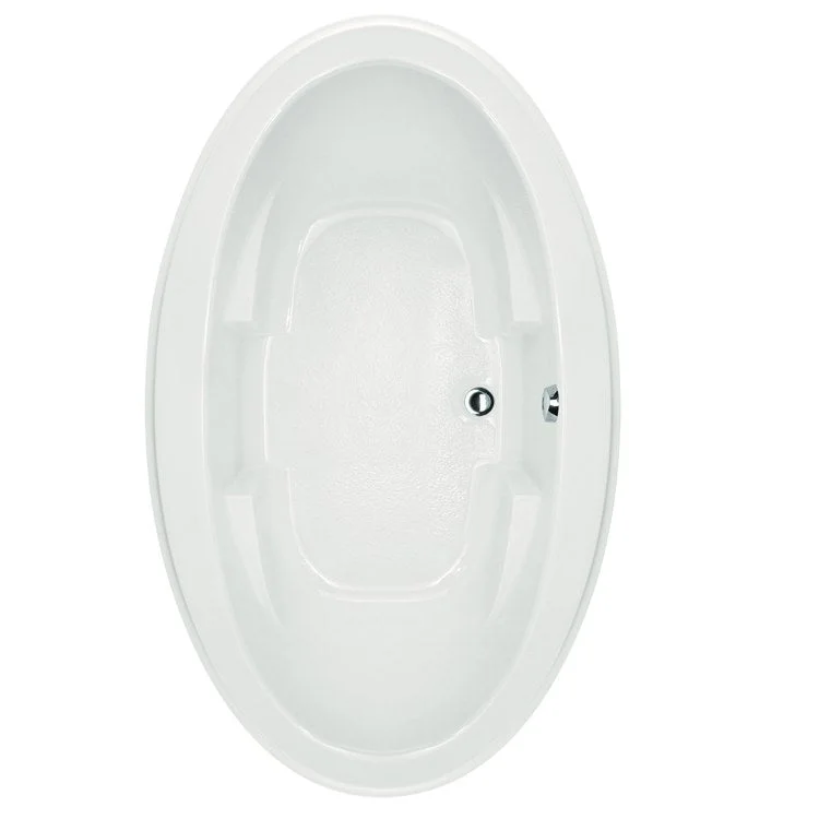 Soaking Tub Designer Collection Nina 72 x 44 Inch Drop-In Tub Only Side Center White Acrylic