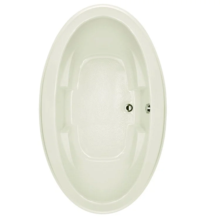 Soaking Tub Designer Collection Nina 72 x 44 Inch Freestanding Tub Only Side Center Biscuit Acrylic