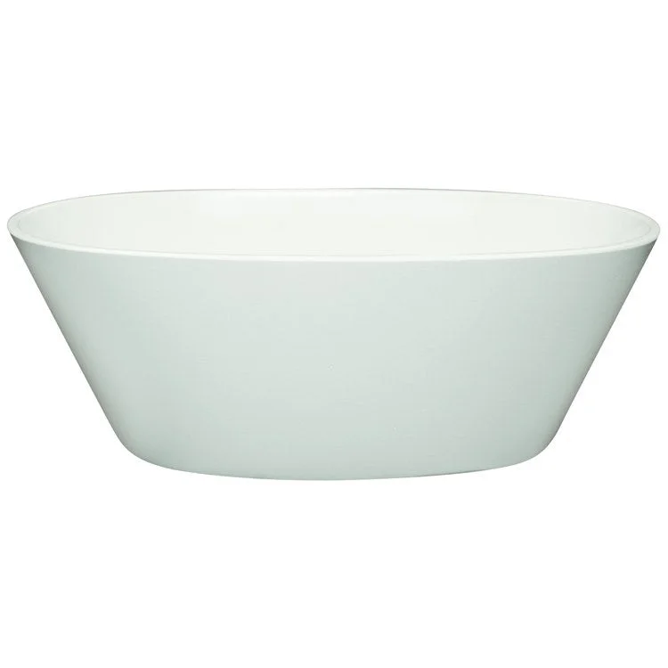 Soaking Tub Ston Collection Opal 63 x 33 Inch Freestanding Tub Only Center Almond Hydroluxe SS