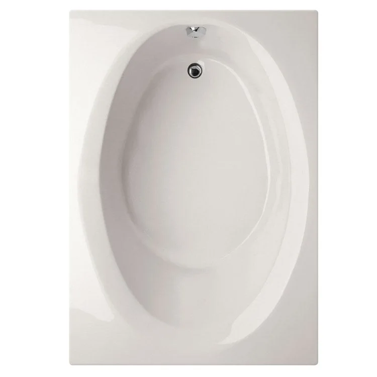 Soaking Tub Designer Collection Ovation 66 x 42 Inch Drop-In Tub Only End White Acrylic