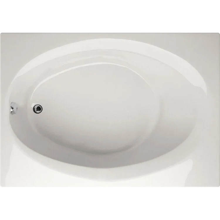 Soaking Tub Designer Collection Ovation 72 x 42 Inch Drop-In Tub Only End Biscuit Acrylic