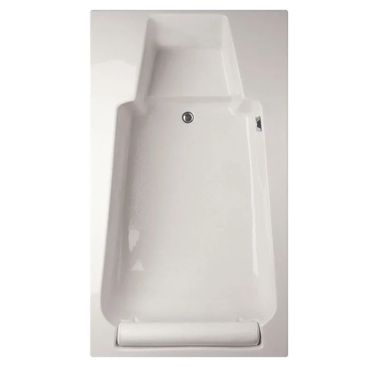 Soaking Tub Designer Collection Premier 72 x 36 Inch Drop-In Tub Only End White Acrylic