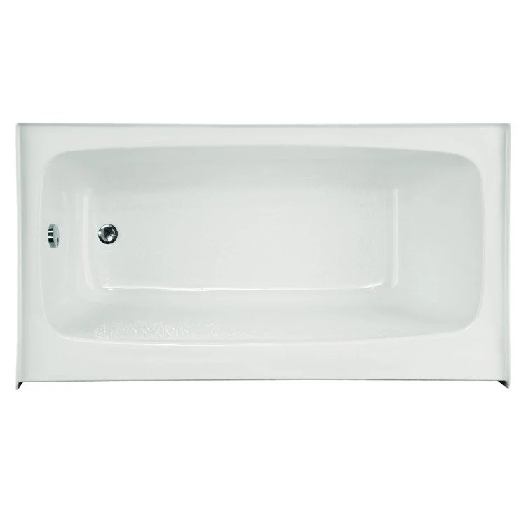 Soaking Tub Studio Collection Regan 54 x 36 Inch Alcove Tub Only Left Hand White Acrylic