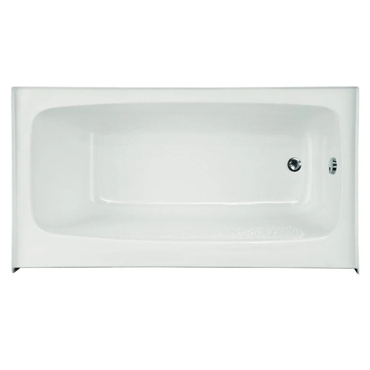 Soaking Tub Studio Collection Regan 54 x 36 Inch Alcove Tub Only Right Hand White Acrylic