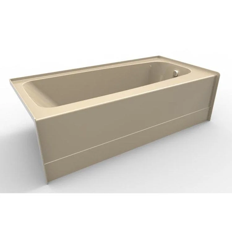 Soaking Tub Studio Collection Regan 60 x 36 Inch Alcove Tub Only Left Hand Bone Acrylic