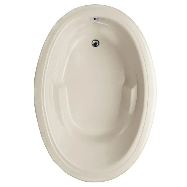 Soaking Tub Designer Collection Riley 66 x 42 Inch Drop-In Tub Only End Bone Acrylic