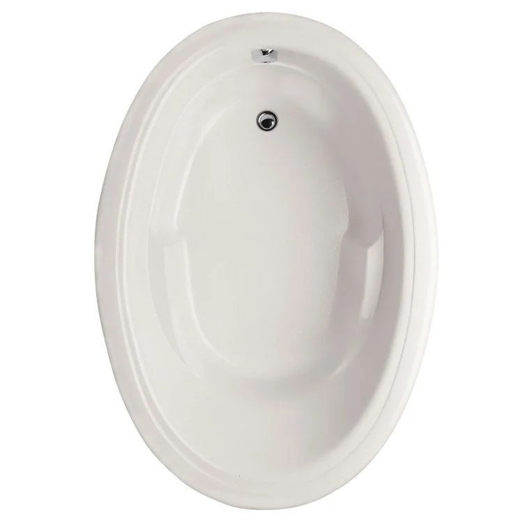 Soaking Tub Designer Collection Riley 72 x 42 Inch Drop-In Tub Only End White Acrylic