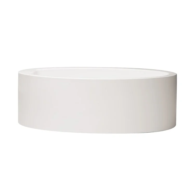 Soaking Tub Studio Collection Aubry 60 x 32 Inch Freestanding Tub Only End White Acrylic