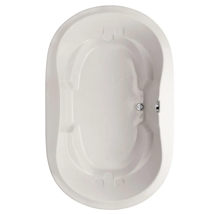 Soaking Tub Designer Collection Savannah 66 x 44 Inch Drop-In Tub Only Side Center White Acrylic