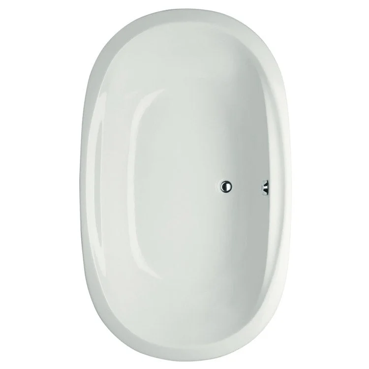 Soaking Tub Studio Collection Studio 66 x 44 Inch Drop-In Tub Only Side Center White Acrylic