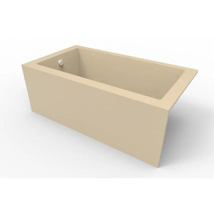 Soaking Tub Studio Collection Shannon 60 x 30 Inch Alcove Tub Only Left Hand Bone Acrylic