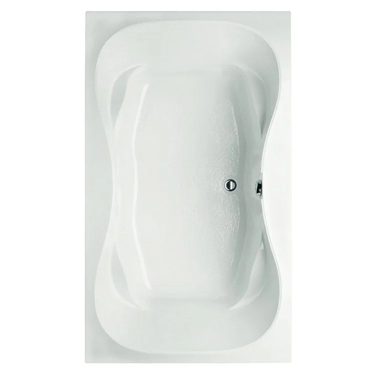 Soaking Tub Studio Collection Studio 60 x 42 Inch Drop-In Tub Only Side Center White Acrylic