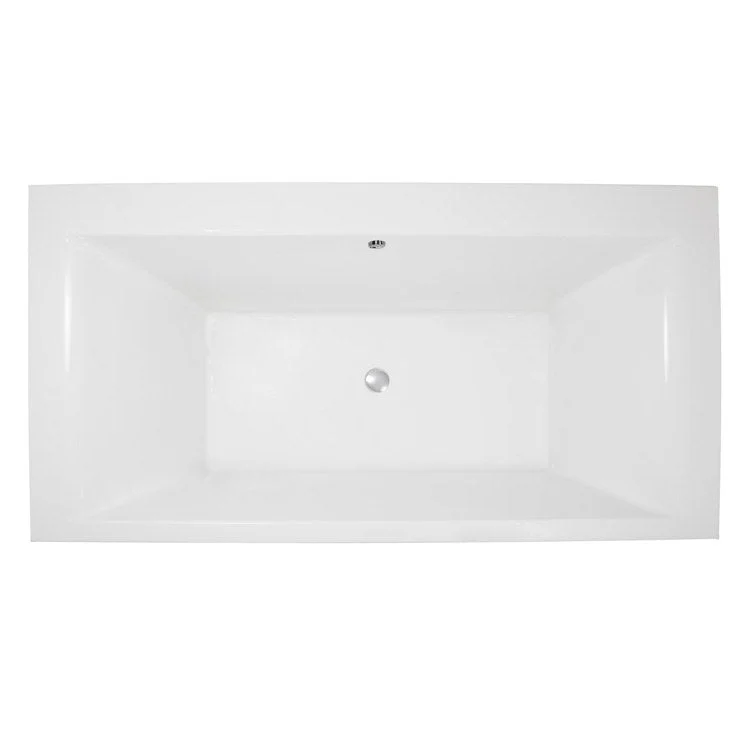 Soaking Tub Designer Collection Stella 70 x 36 Inch Drop-In Tub Only Center Biscuit Acrylic