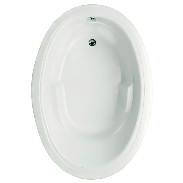 Soaking Tub Studio Collection 60 x 42 Inch Oval Drop-In End White Acrylic