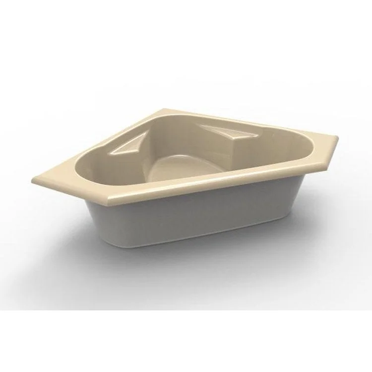 Soaking Tub Studio Collection 59 x 59 Inch Drop-In Tub Only Center Bone Acrylic