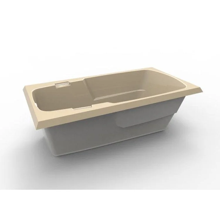 Soaking Tub Studio Collection 60 x 32 Inch Drop-In Tub Only End Bone Acrylic