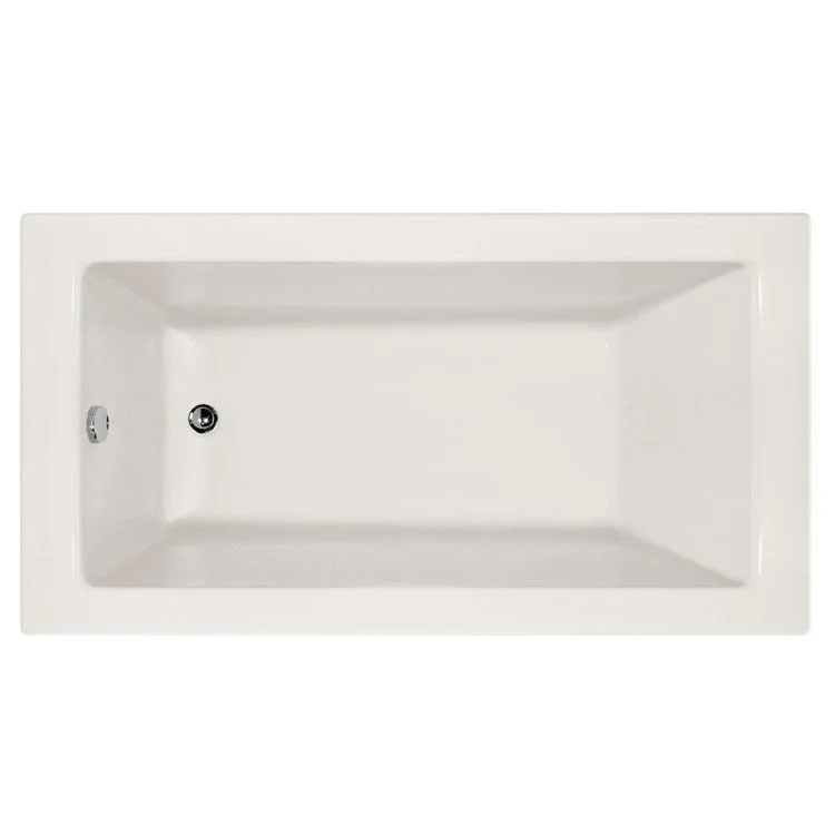 Soaking Tub Designer Collection Sydney 60 x 32 Inch Shallow Depth Alcove Tub Only Left Hand White Acrylic