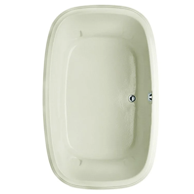 Soaking Tub Designer Collection Sylvia 60 x 38 Inch Drop-In Tub Only Side Center Biscuit Acrylic