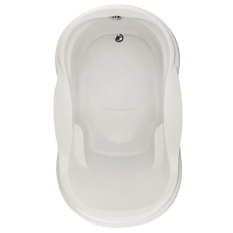 Soaking Tub Designer Collection Vanessa 72 x 42 Inch Drop-In Tub Only End White Acrylic