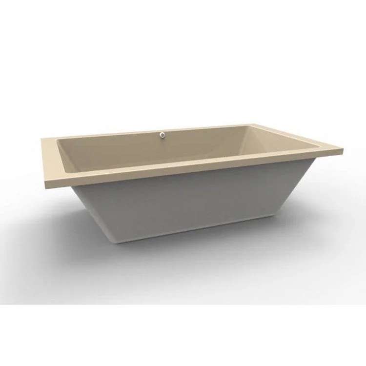 Soaking Tub Designer Collection Versailles 66 x 36 Inch Drop-In Tub Only Center Bone Acrylic