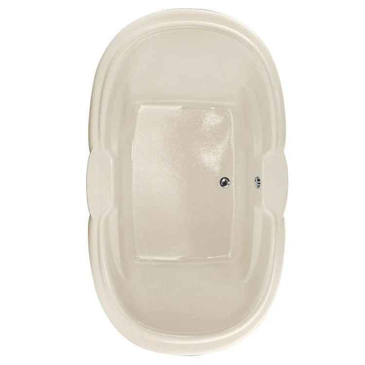 Soaking Tub Designer Collection Yvette 72 x 42 Inch Drop-In Tub Only Side Center Biscuit Acrylic