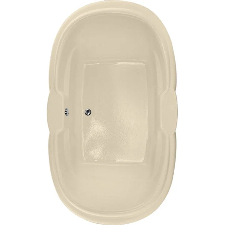 Soaking Tub Designer Collection Yvette 72 x 42 Inch Drop-In Tub Only Side Center Bone Acrylic