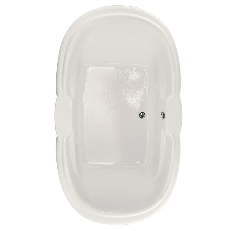 Soaking Tub Designer Collection Yvette 72 x 42 Inch Drop-In Tub Only Side Center White Acrylic