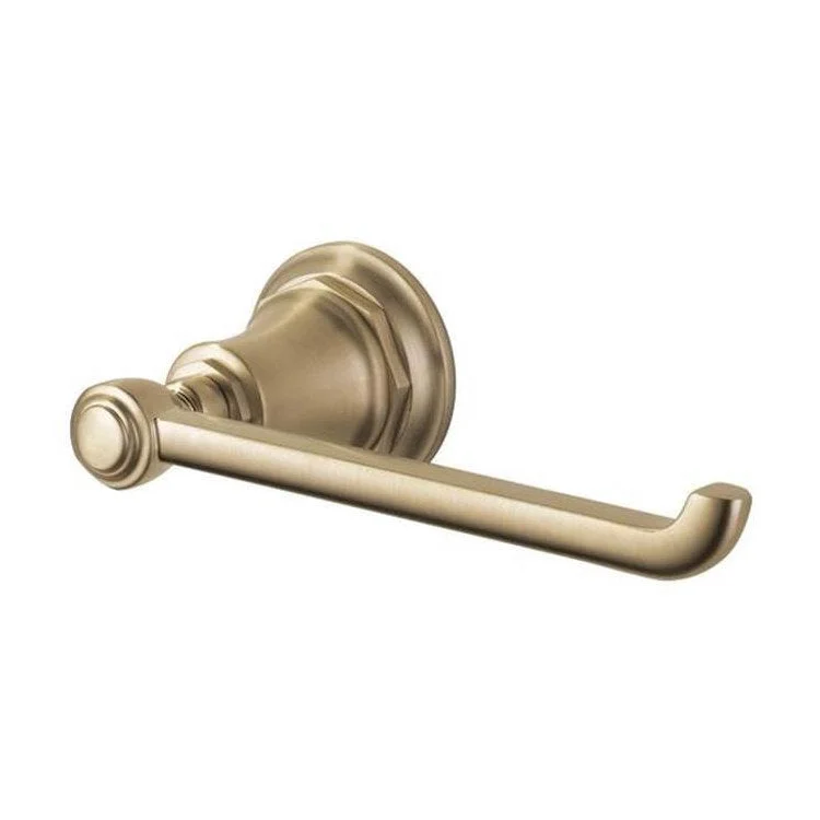 Toilet Paper Holder Rook 1 Arm Brilliance Luxe Gold 6-3/8 Inch 3-1/2 Inch Wall Mount