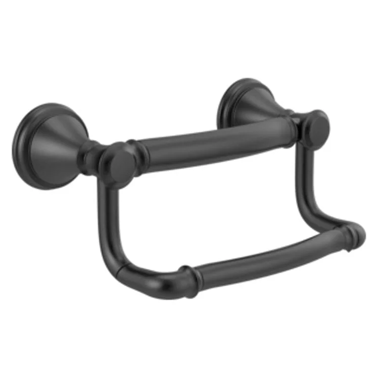 Toilet Paper Holder Decor Assist Traditional with Assist Bar Matte Black Stainless Steel 7-1/4 Inch 5-3/8 Inch Wall Mount