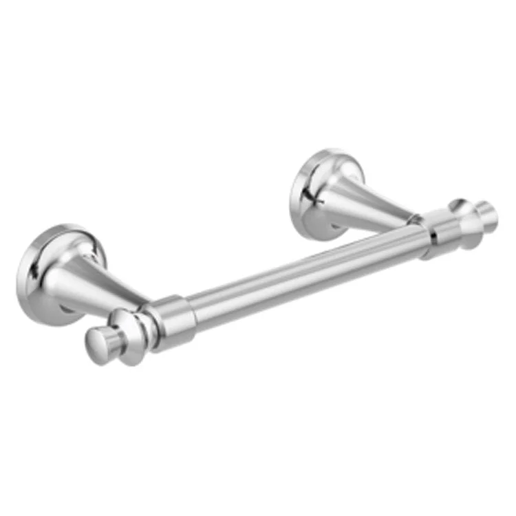 Toilet Paper Holder Dorval Pivoting Arm Chrome Metal 6-7/16 Inch 3-1/2 Inch Wall Mount