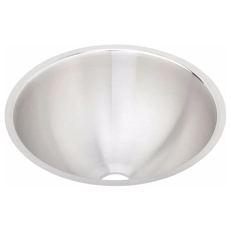 Asana Lustertone 14-3/8" Single Bowl Stainless Steel Round Undermount Bathroom Sink