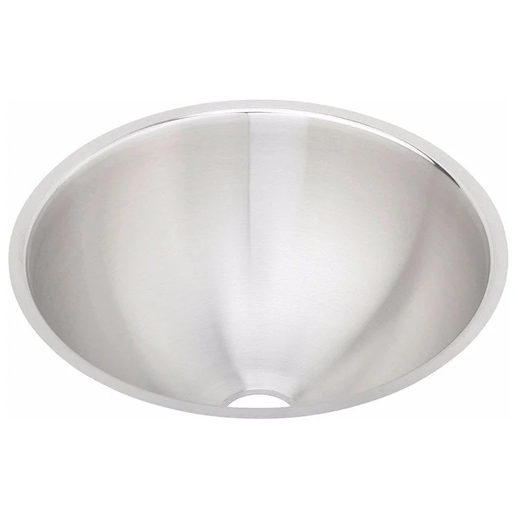 Asana Lustertone 18-3/8" Single Bowl Stainless Steel Round Undermount Bathroom Sink