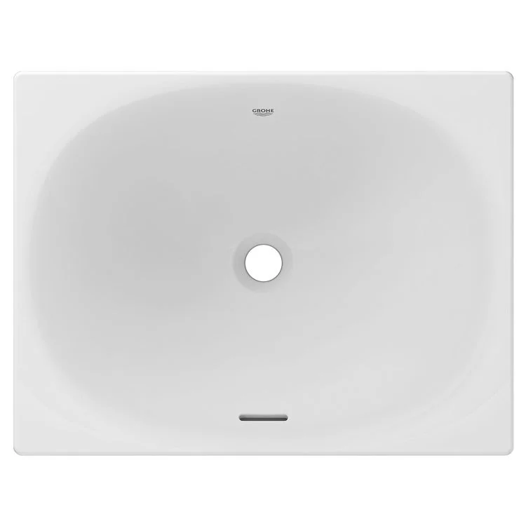 Lavatory Sink Eurocube Under Counter 21 Inch Rectangular ADA Alpine White