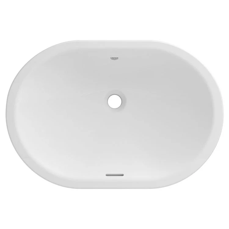 Lavatory Sink Essence Under Counter 24 Inch Oval ADA Alpine White