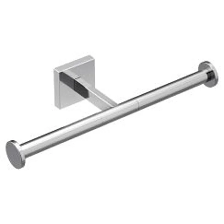 Toilet Paper Holder Triva Double Post Chrome Zinc/Stainless Steel 10-11/16 Inch 3-15/16 Inch Concealed Screw