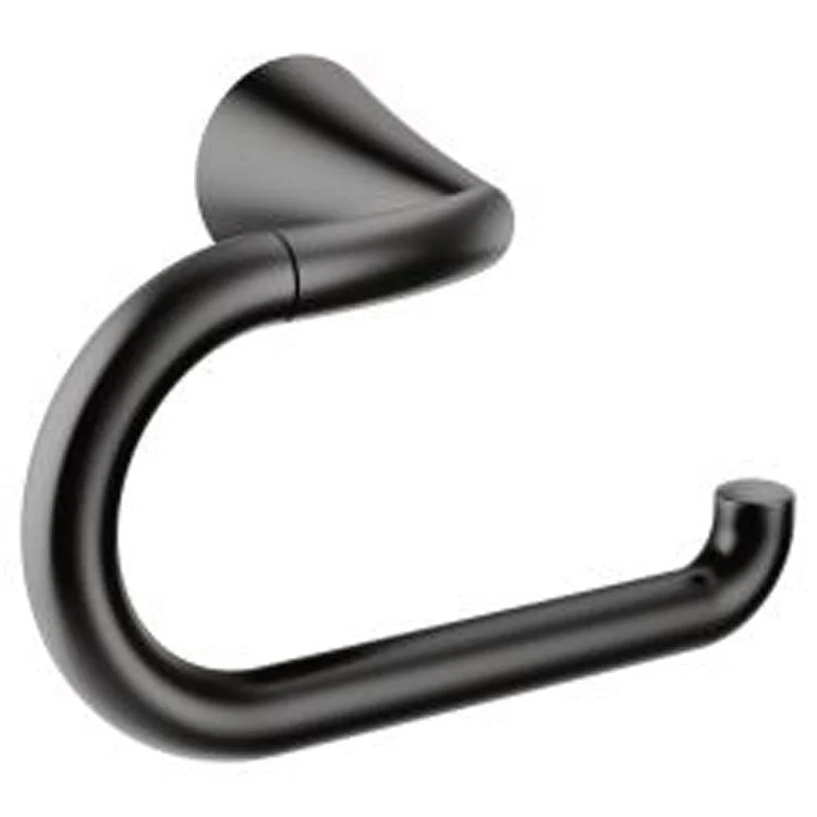 Toilet Paper Holder Glyde 1 Post Open Matte Black Zinc 6-1/2 Inch 3-5/16 Inch Wall Mount