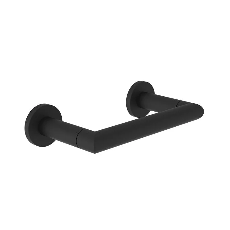 Toilet Paper Holder Priya Double Post Flat Black Brass 5-13/16 Inch 3-1/8 Inch Wall Mount