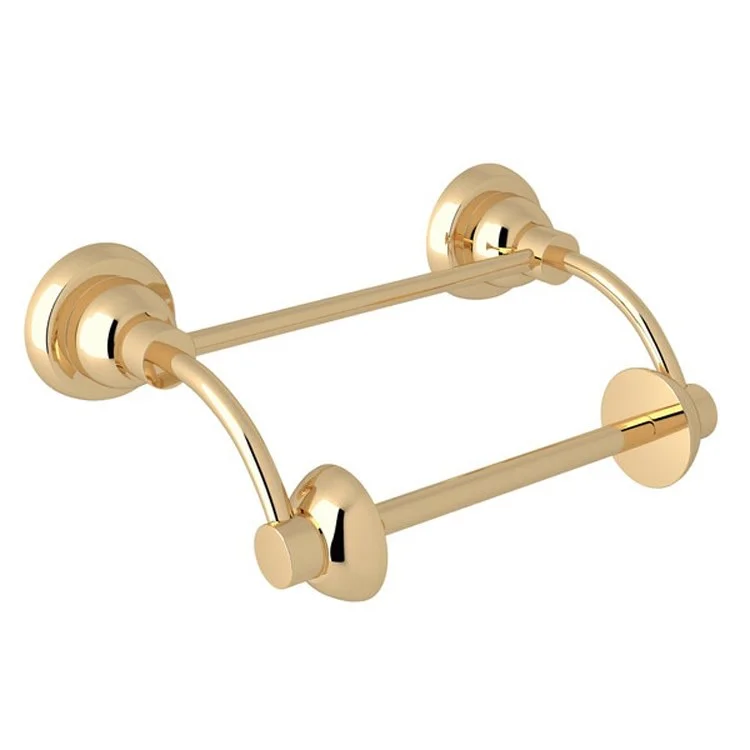 Toilet Paper Holder Holborn Pivot Bar English Gold Brass 6.25 Inch 4 Inch Wall Mount