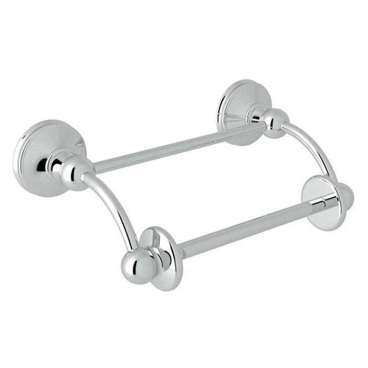 Toilet Paper Holder Georgian Era Swing Arm Polished Chrome Brass 6.5 Inch 4 Inch Wall Mount