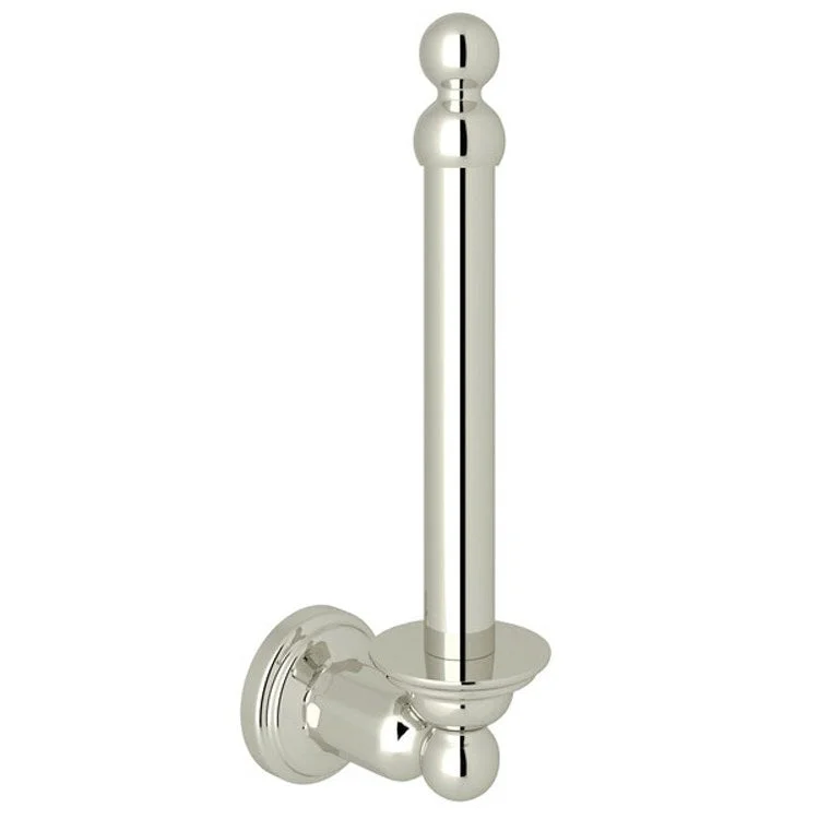 Toilet Paper Holder Edwardian Spare Polished Nickel Brass 9 Inch 3-1/2 Inch Wall Mount