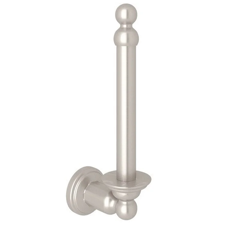 Toilet Paper Holder Edwardian Spare Satin Nickel Brass 9 Inch 3-1/2 Inch Wall Mount