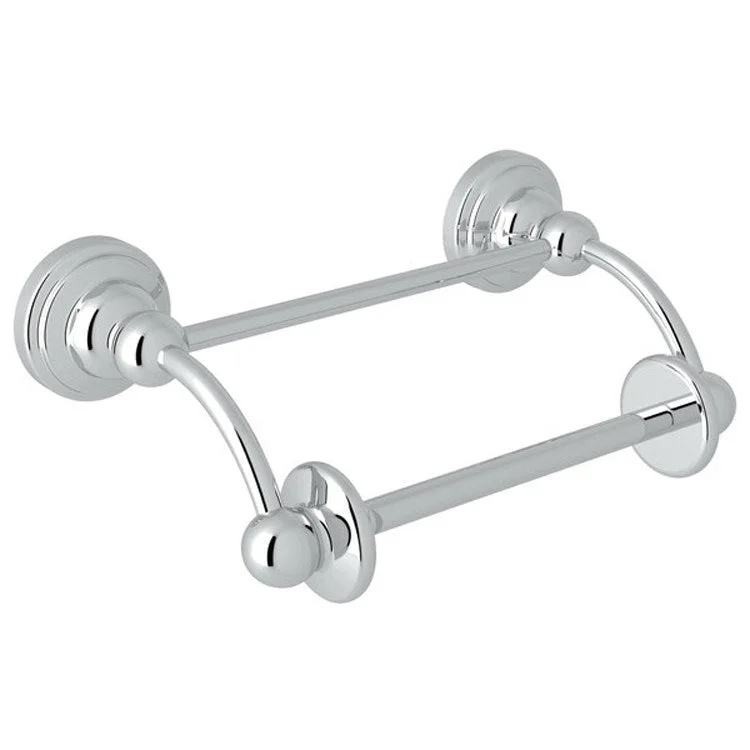 Toilet Paper Holder Edwardian Swing/Lift Arm Polished Chrome Brass 6.25 Inch 4 Inch Wall Mount