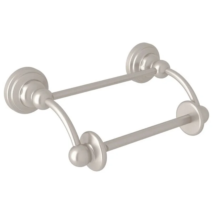 Toilet Paper Holder Edwardian Swing/Lift Arm Satin Nickel Brass 6.25 Inch 4 Inch Wall Mount