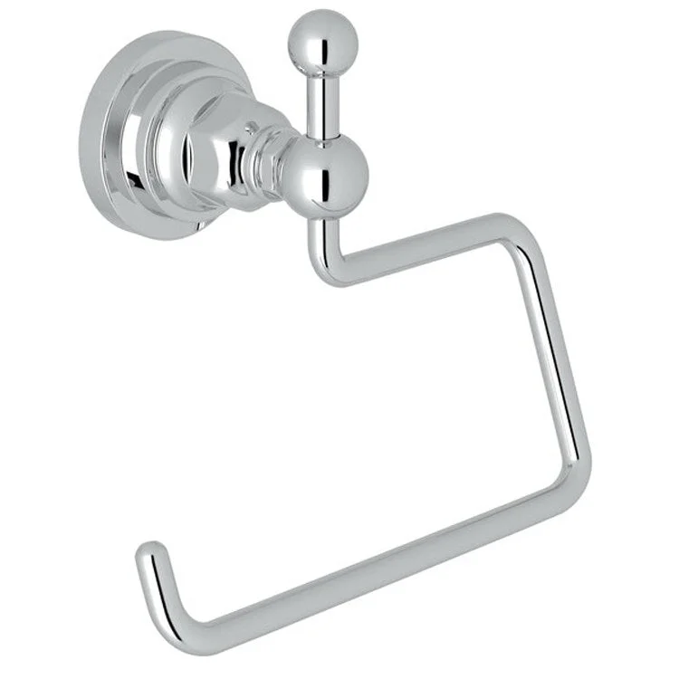 Toilet Paper Holder San Giovanni Open Polished Chrome Brass 3-9/16 Inch Wall Mount