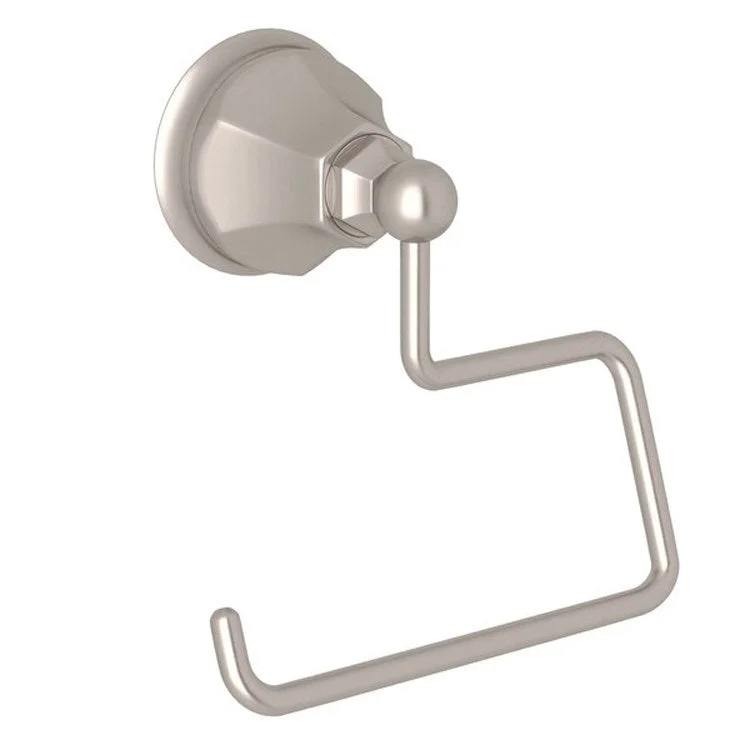 Toilet Paper Holder Palladian Open Satin Nickel Brass 4-5/64 Inch Wall Mount